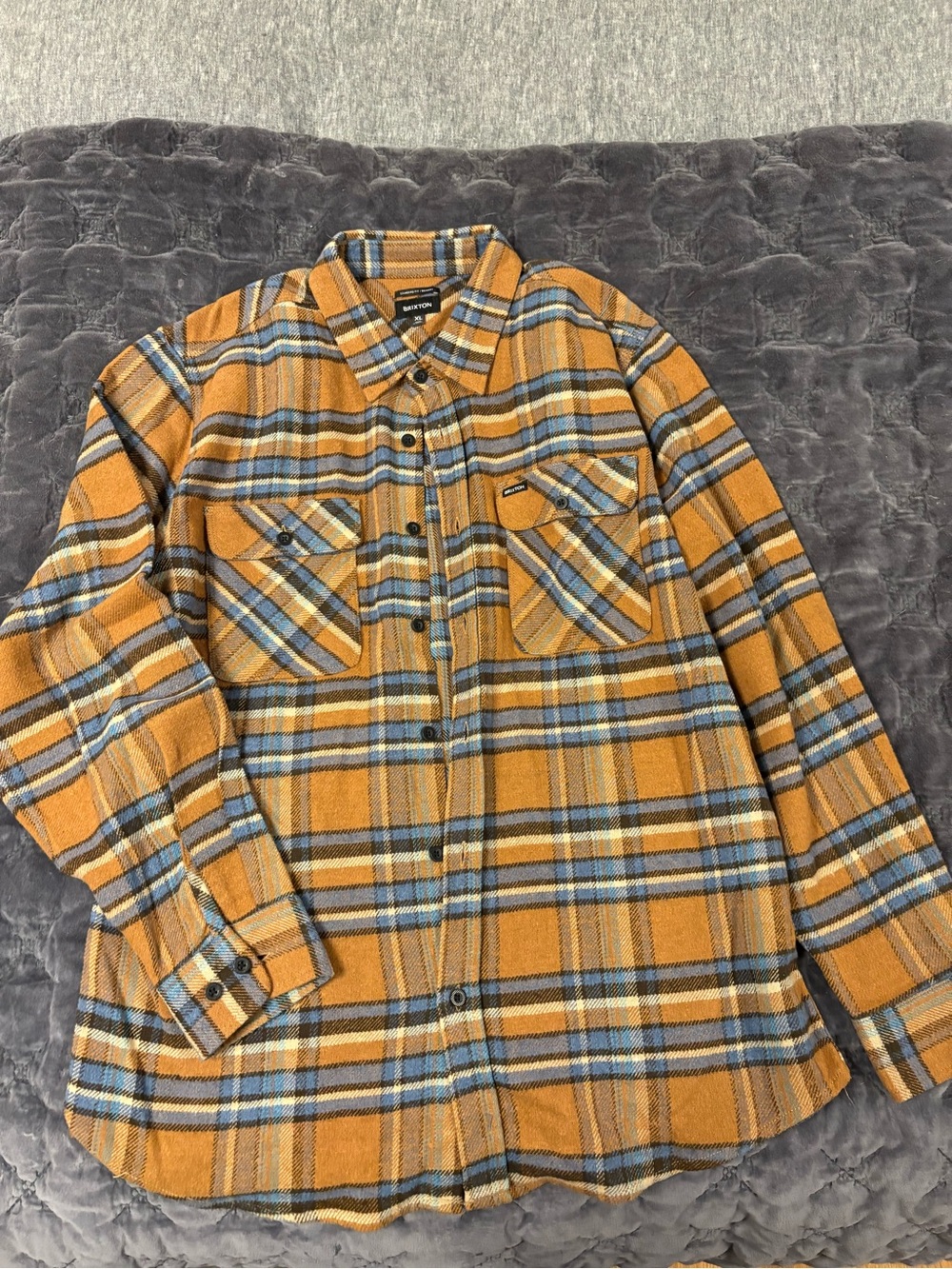 Braxton Men's Yellow Plaid Flannel Standard Fit/Bowery